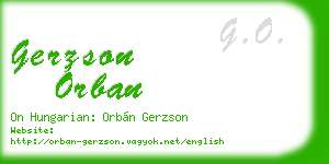 gerzson orban business card